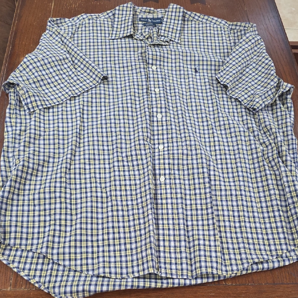 Polo Ralph Lauren Blue and Yellow Plaid Shirt